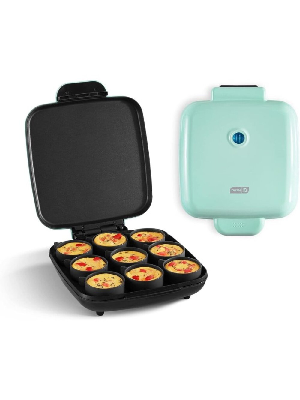 Electric Egg Bite Maker - Non-Stick Silicone Cups, Space-Saving Design, 9